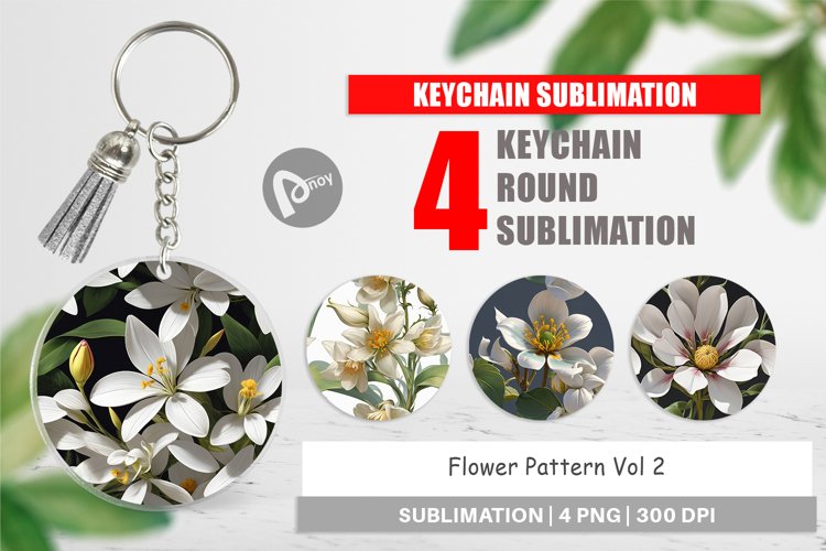 Keychain Flower Pattern