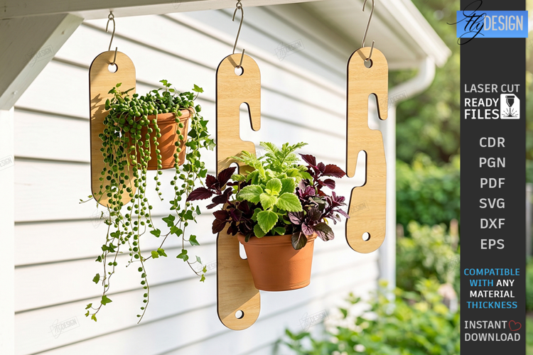 Flower Pot Hanger Laser Cut | Plant Hanger | Flower Holder