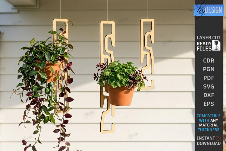 Flower Pot Hanger Laser Cut | Plant Hanger | Flower Holder