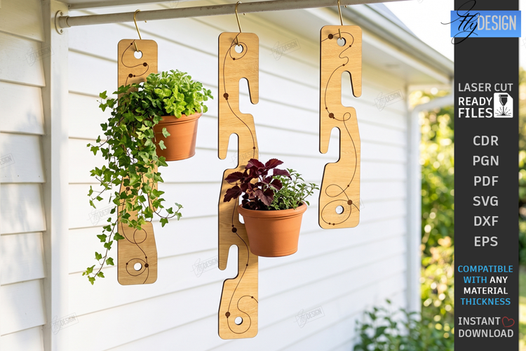 Flower Pot Hanger Laser Cut | Plant Hanger | Flower Holder