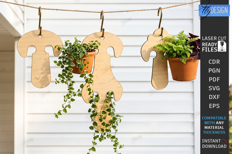 Flower Pot Hanger Laser Cut | Plant Hanger | Flower Holder