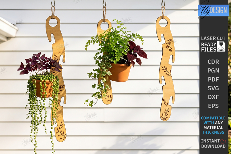 Flower Pot Hanger Laser Cut | Plant Hanger | Flower Holder