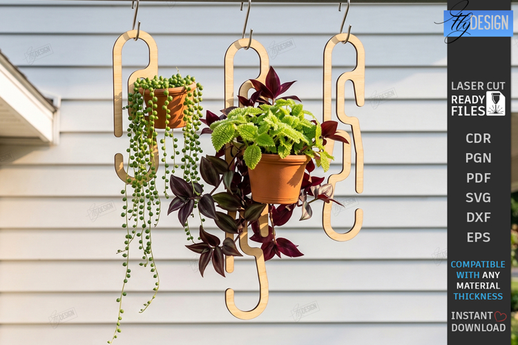 Flower Pot Hanger Laser Cut | Plant Hanger | Flower Holder
