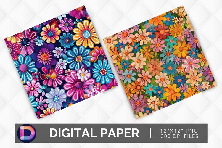 Flower Power Digital Paper