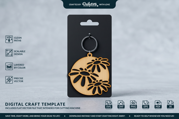 Round Keychain Svg Image 13
