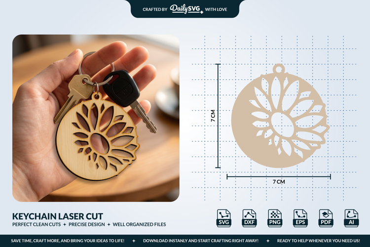 Round Keychain Svg Image 9