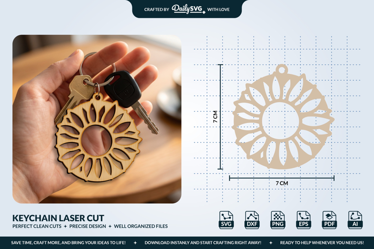 Round Keychain Svg Image 8