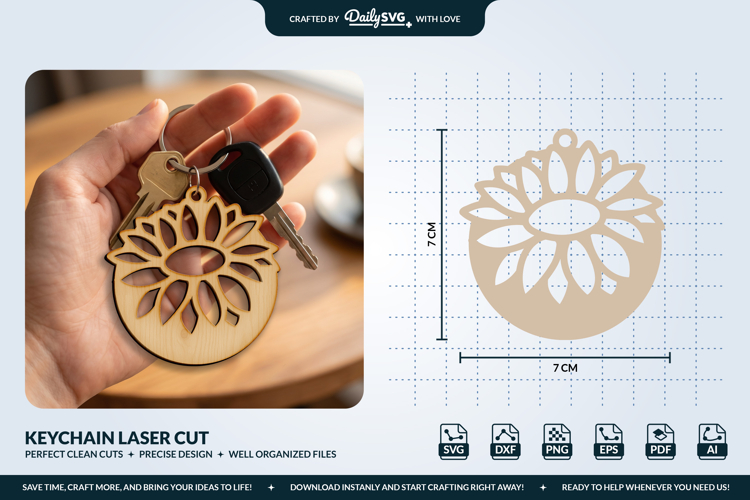Round Keychain Svg Image 7