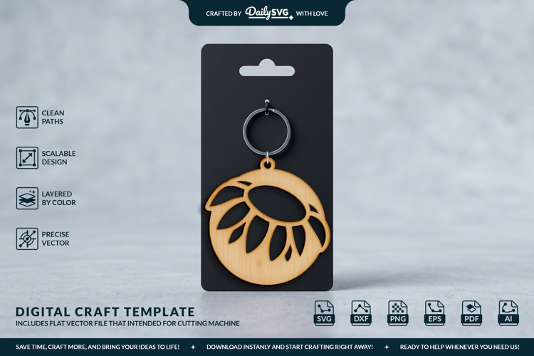 Round Keychain Svg Image 6