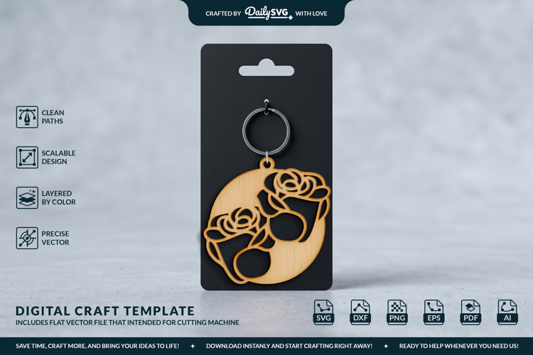Round Keychain Svg Image 4