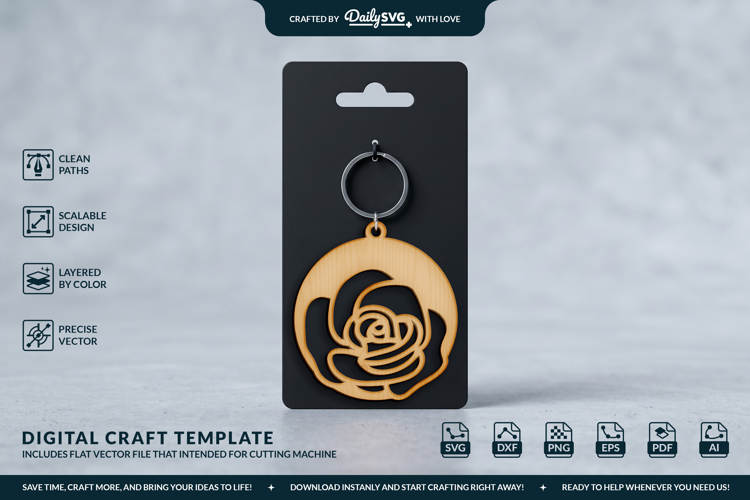 Round Keychain Svg Image 3
