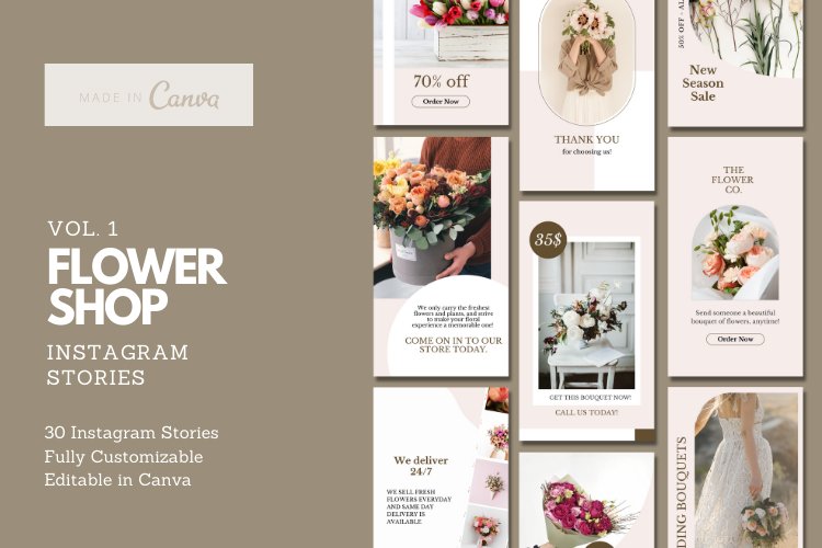 Flower Shop Instagram Story Templates (2167939)