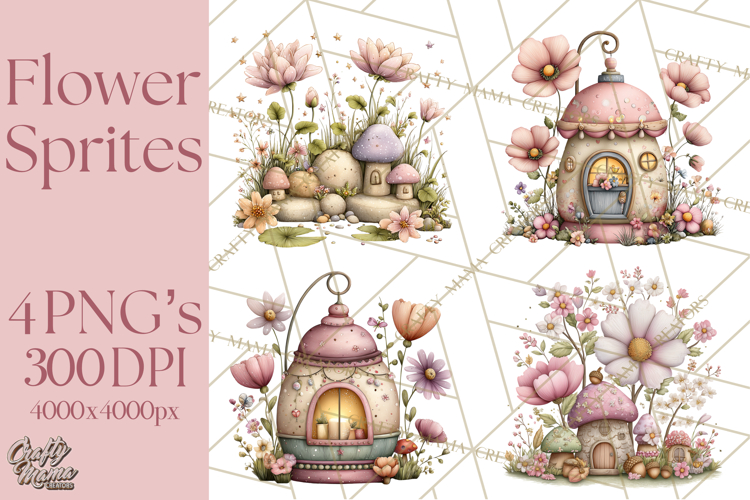 Flower Sprite Babies Clipart PNG, Pastel Watercolor Fairy