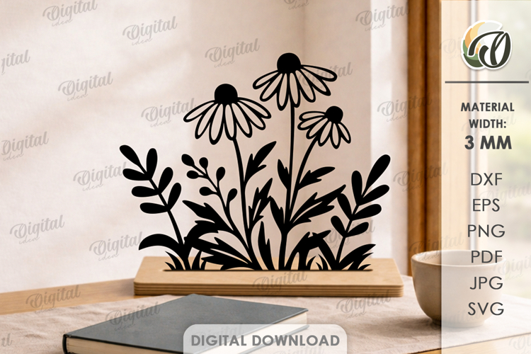Flower Stand Laser Cut. Home Decor. Stand Decor SVG