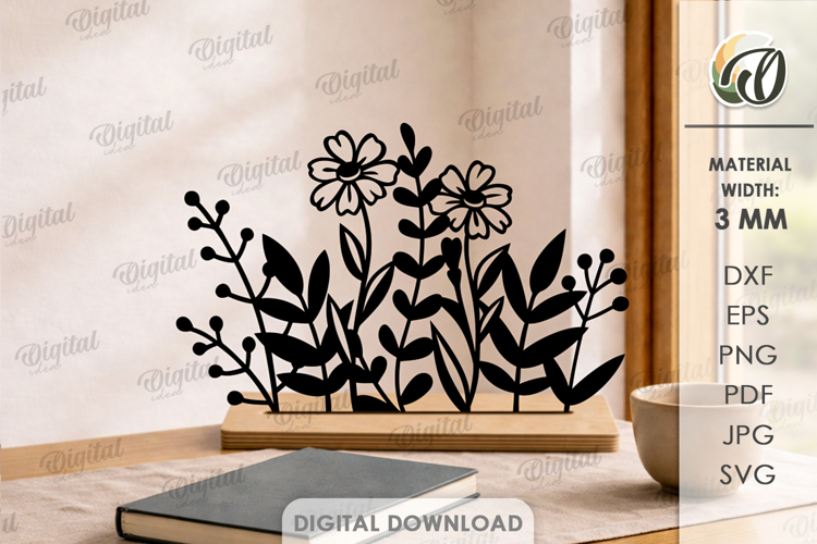 Flower Stand Laser Cut. Home Decor. Stand Decor SVG