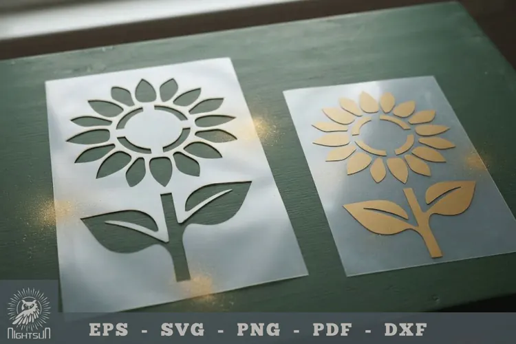 Flower Stencil Template 02