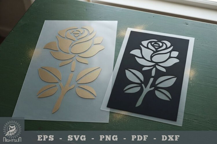 Flower Stencil Template 03 example image 1