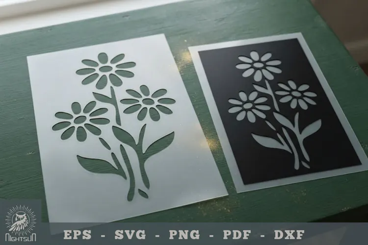 Flower Stencil Template 04