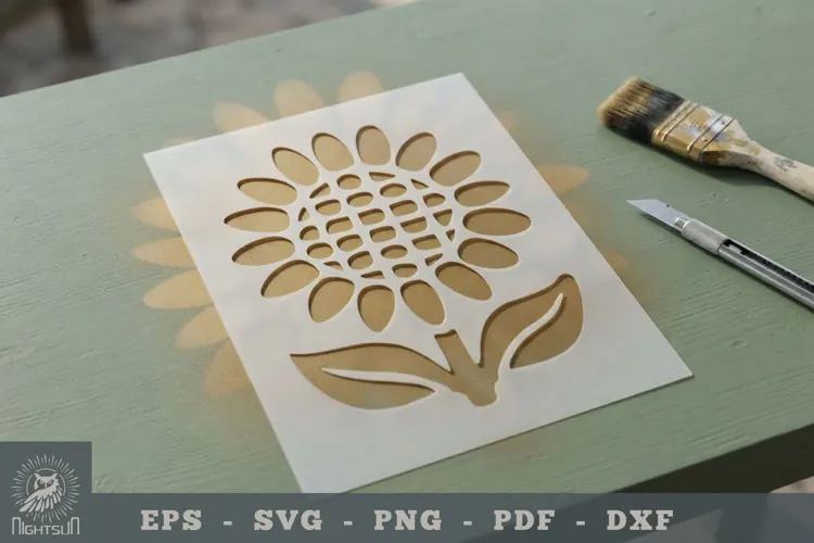 Flower Stencil Template 07