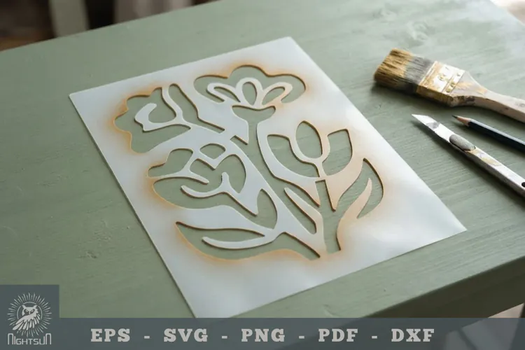 Flower Stencil Template 08