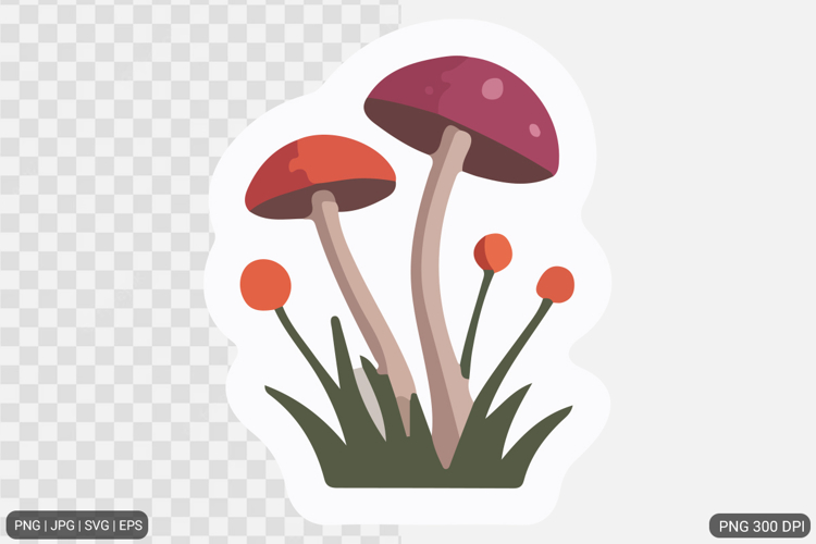 Cute Flower Sticker Design SVG PNG