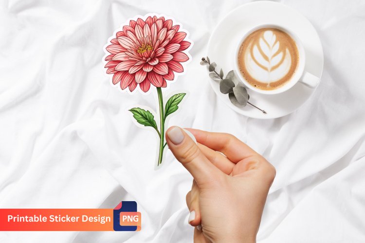 Flower Sticker, Botanical Sticker, Flower Decals Sticker