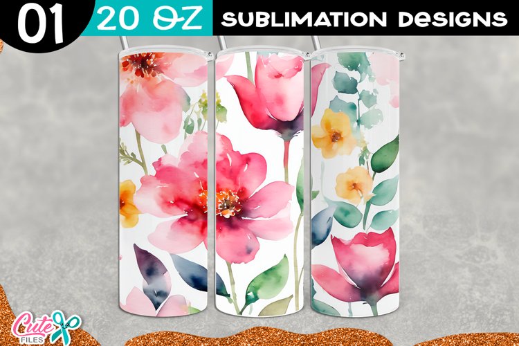 Flower Sublimation Design|Mothers Day Tumbler