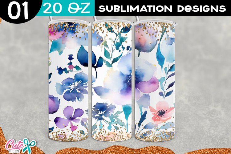 Flower Sublimation Tumbler Design|Mothers Day Tumbler