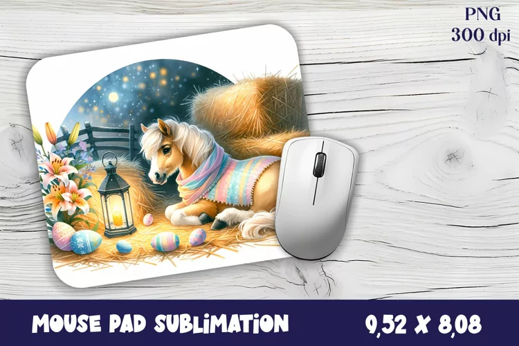 Mouse Pad | Farm animal sublimation - Easter Animal - hors