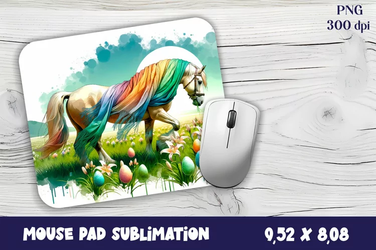 Mouse Pad | Farm animal sublimation - Easter Animal - hors