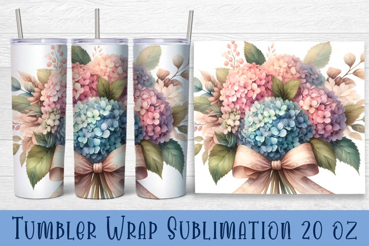 Dahlias flowers Tumbler Wrap Sublimation | Floral