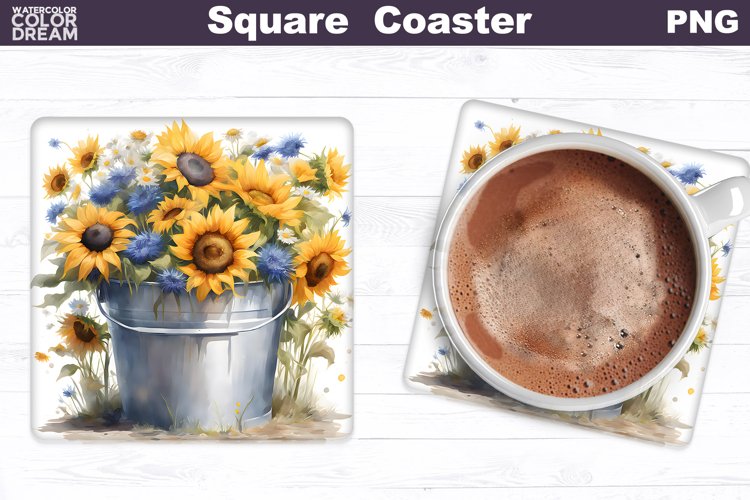 Watercolor Sunflower Clipart Image 4