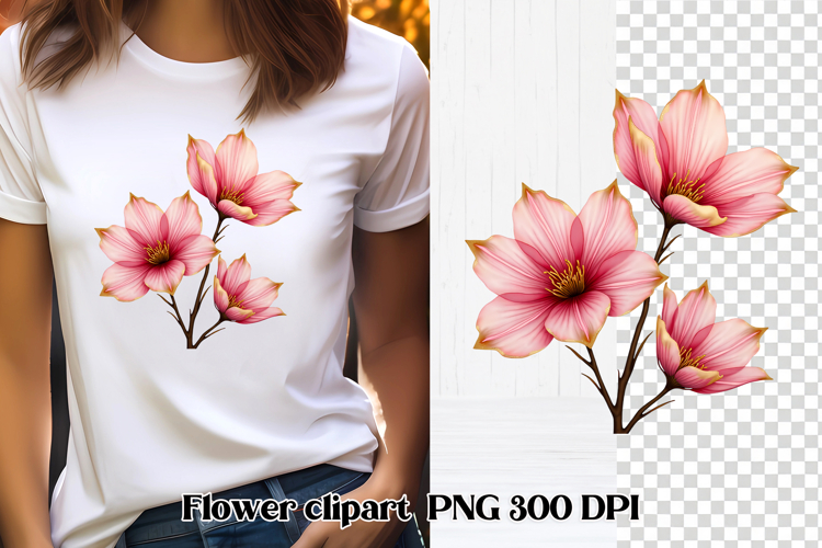 Pink Flower Png Image 12