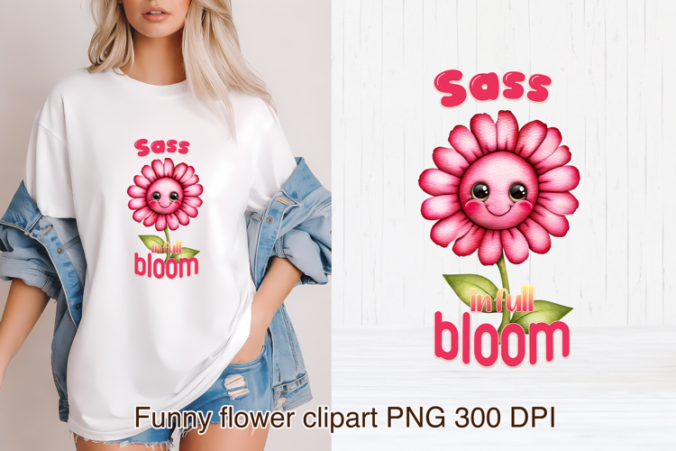 Groovy flower PNG clipart | Whimsical floral sublimation