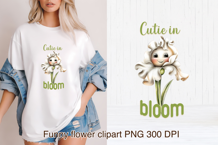 Groovy flower PNG clipart | Whimsical floral sublimation