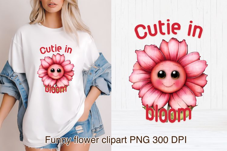 Groovy flower PNG clipart | Whimsical floral sublimation
