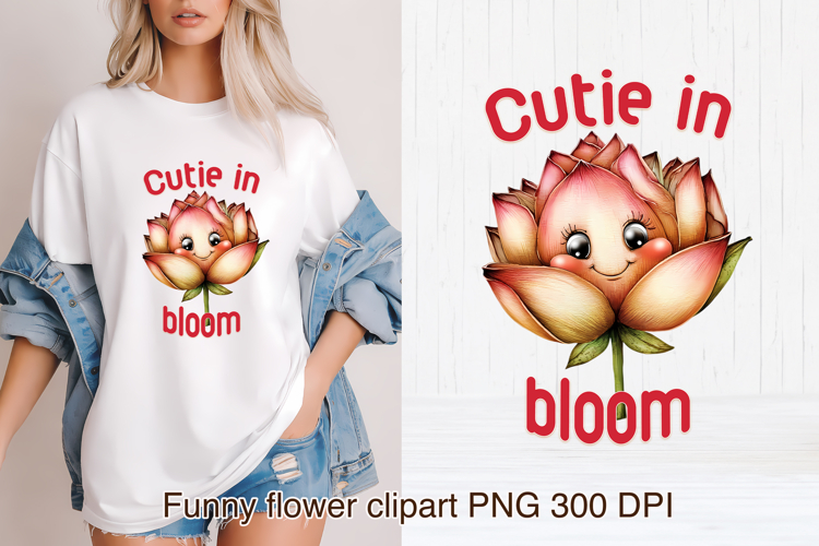 Groovy flower PNG clipart | Whimsical floral sublimation