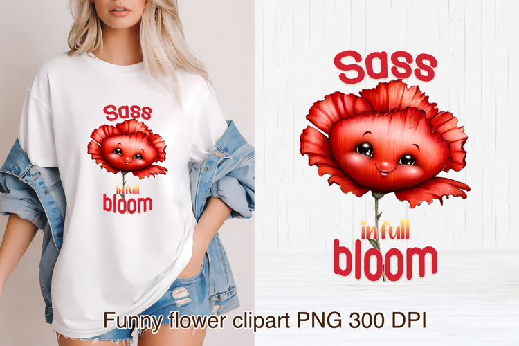 Groovy flower PNG clipart | Whimsical floral sublimation