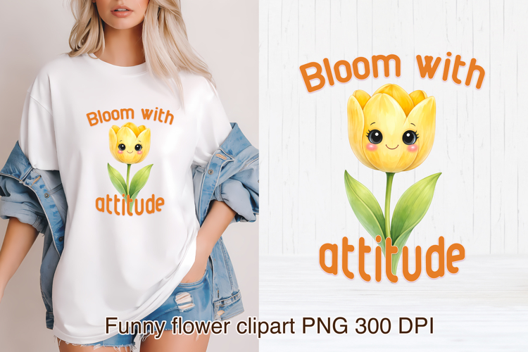 Groovy flower PNG clipart | Whimsical floral sublimation