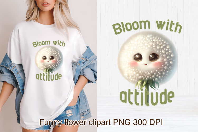 Groovy flower PNG clipart | Whimsical floral sublimation