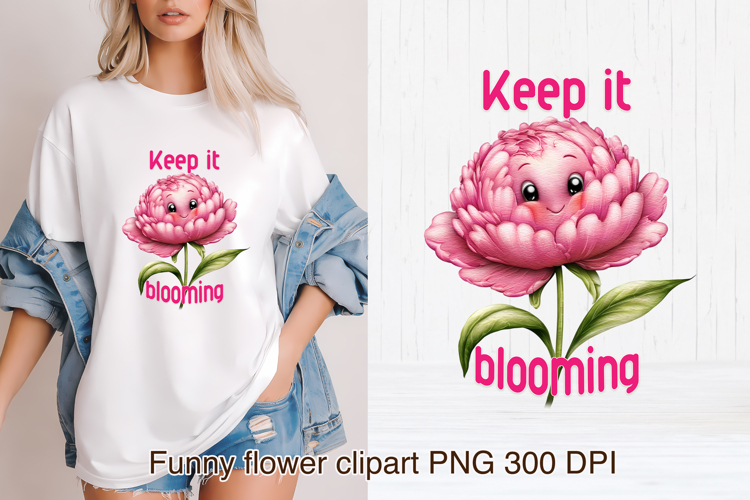 Groovy flower PNG clipart | Whimsical floral sublimation