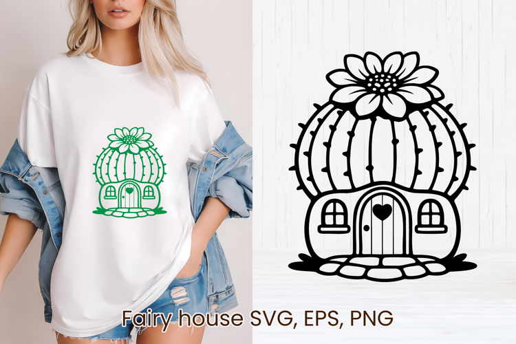 Fairy flower house SVG | Magic SVG | Fairy house clipart PNG