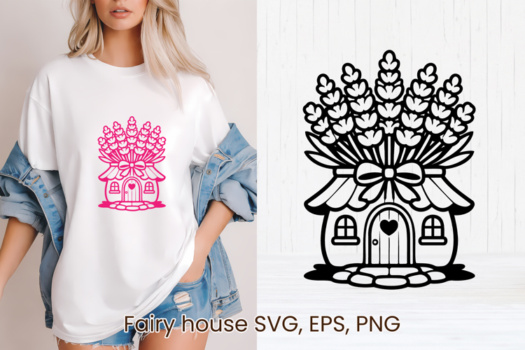 Fairy flower house SVG | Magic SVG | Fairy house clipart PNG