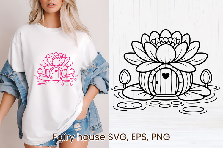 Fairy flower house SVG | Magic SVG | Fairy house clipart PNG