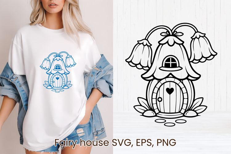 Fairy flower house SVG | Magic SVG | Fairy house clipart PNG