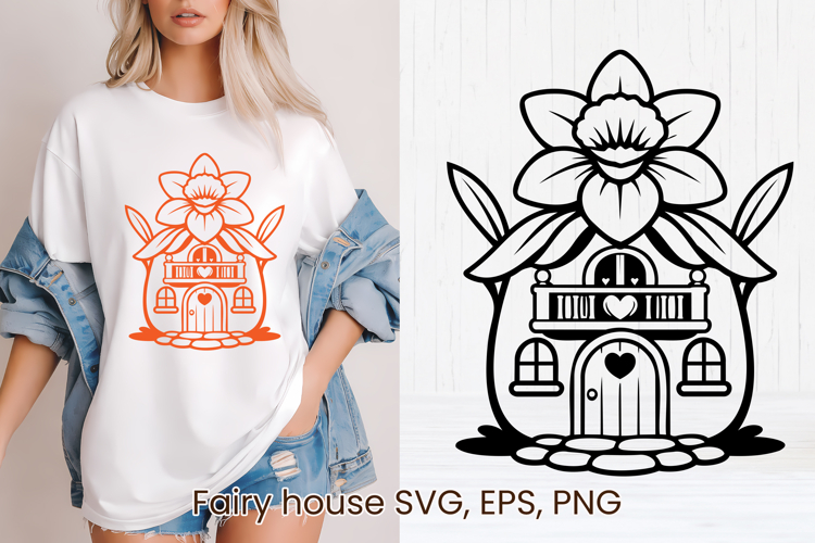 Fairy flower house SVG | Magic SVG | Fairy house clipart PNG