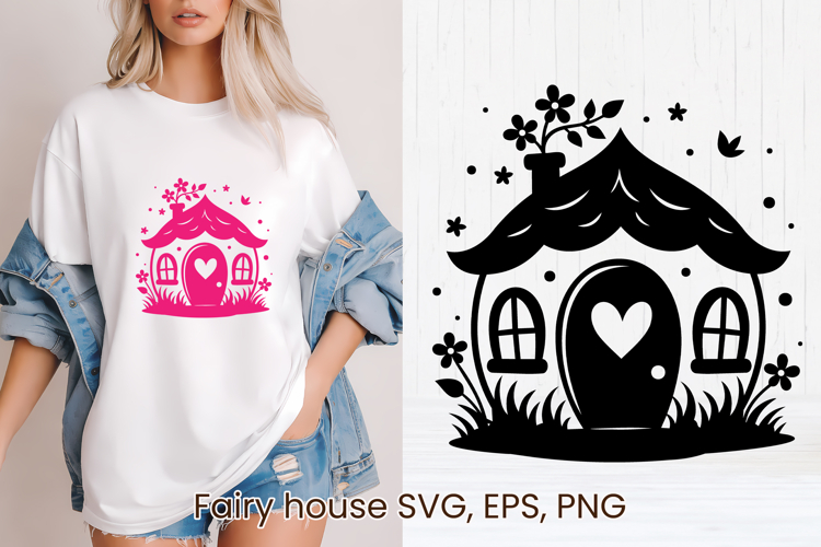 Fairy flower house SVG | Magic SVG | Fairy house clipart PNG