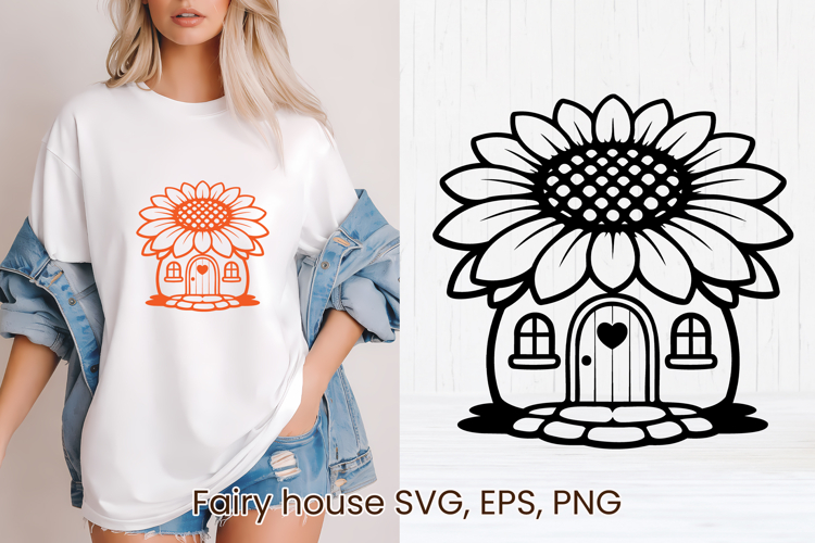 Fairy flower house SVG | Magic SVG | Fairy house clipart PNG
