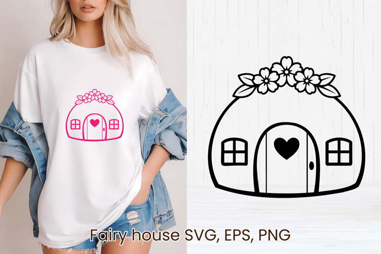 Fairy flower house SVG | Magic SVG | Fairy house clipart PNG