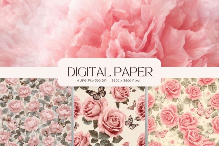 Flower Background Digital Paper Wallpaper Backdrop_85